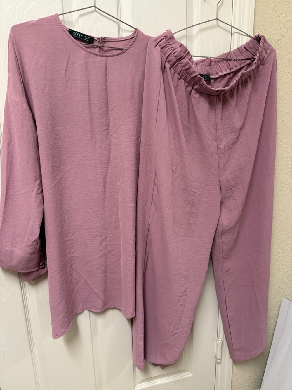 REFKA brand Two-Piece Mauve Lounge coord Set